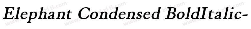 Elephant Condensed BoldItalic字体转换